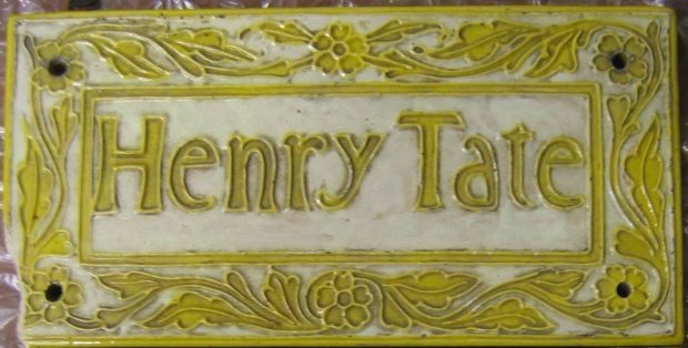 Plaque commemorating a substantial donation to the hospital by Henry Tate, industrialist and philanthropist