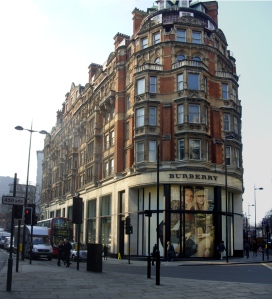 Burberry shop, Knightsbridge. The offices of the NCS were inside this building