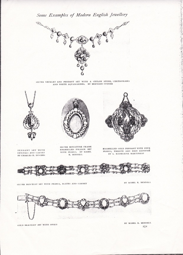 Lena's pendant - second row far right - illustrated in 'The Studio', 1914 